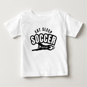eat sleep soccer repeat baby T-Shirt