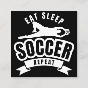 eat sleep soccer repeat enclosure card