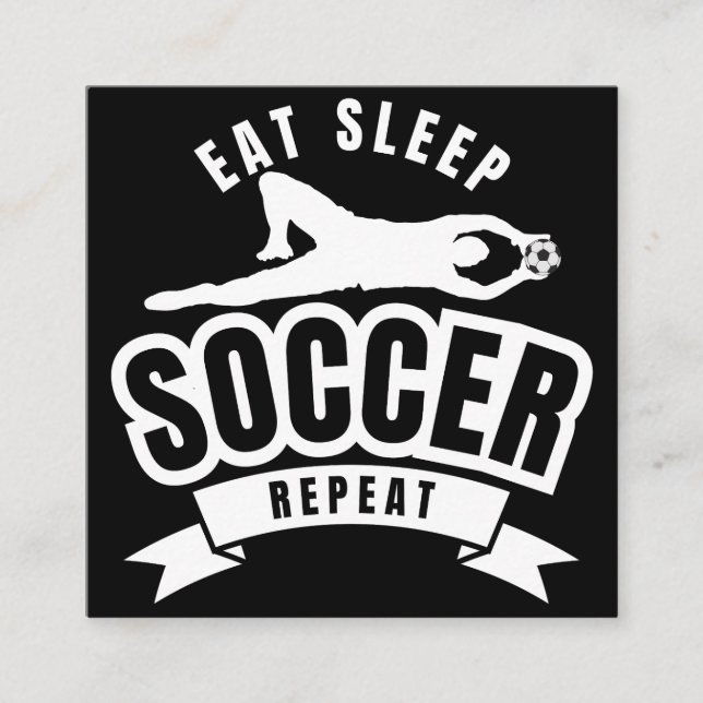 eat sleep soccer repeat  enclosure card (Front)