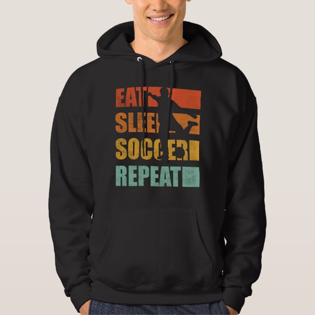 Eat Sleep Soccer Repeat Hoodie (Front)