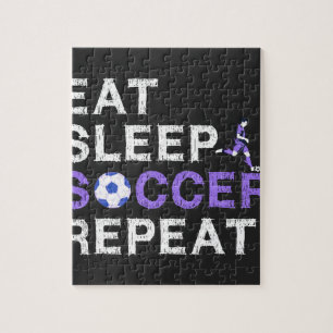 Eat+Sleep+soccer+Repeat Jigsaw Puzzle