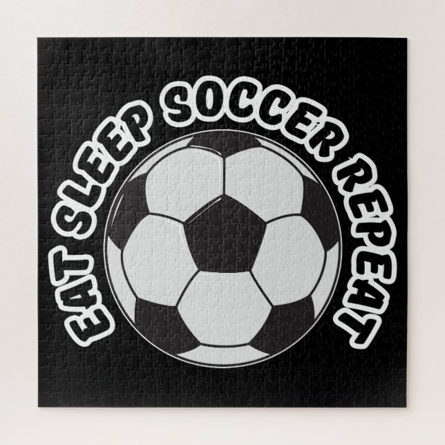 eat sleep soccer repeat  jigsaw puzzle (Vertical)