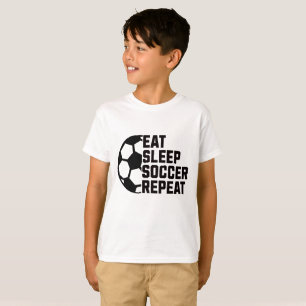 Eat Sleep Soccer Repeat – Minimal Sports T-Shirt