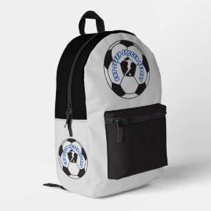 eat sleep soccer repeat printed backpack