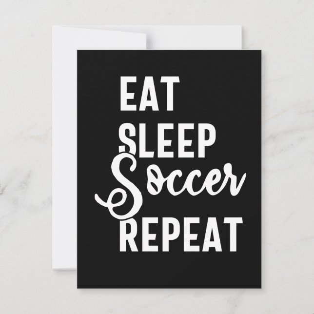 eat sleep soccer repeat save the date (Front)