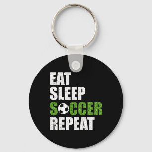 Eat Sleep Soccer Repeat Soccer Player Gift Shirt Key Ring