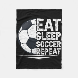 Eat Sleep Soccer Repeat Soccer Player Soccer Fleece Blanket