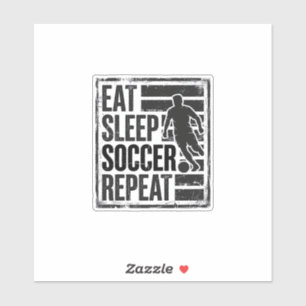 Eat Sleep Soccer Repeat Vintage Player Shirt Desig