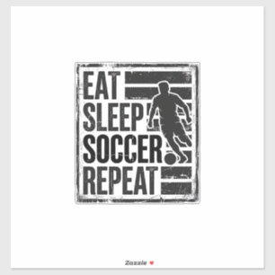 Eat Sleep Soccer Repeat Vintage Player Shirt Desig