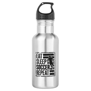 Eat Sleep Soccer Repeat Vintage Player Shirt Desig 532 Ml Water Bottle