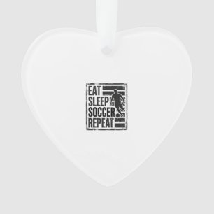Eat Sleep Soccer Repeat Vintage Player Shirt Desig Ornament