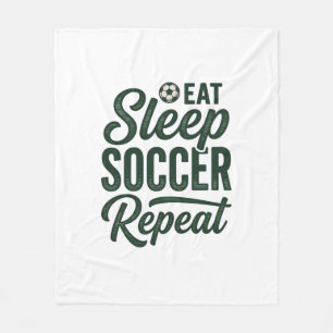 Eat Sleep Soccer Repeat Vintage Shirt Design_1 Fleece Blanket