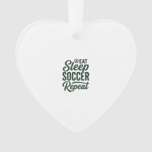 Eat Sleep Soccer Repeat Vintage Shirt Design_1 Ornament