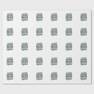 Eat Sleep Soccer Repeat Vintage Shirt Design_1 Wrapping Paper