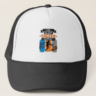 Eat Sleep Soccer Repeat Vintage Soccer Player Shir Trucker Hat