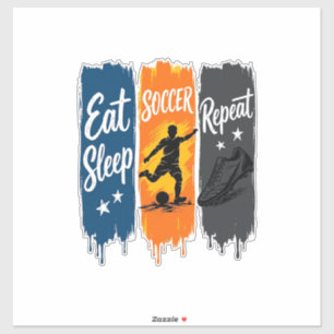 Eat Sleep Soccer Repeat Vintage Soccer Shirt Desig