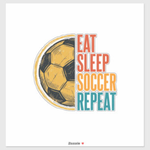 Eat Sleep Soccer Repeat Vintage Soccer Shirt Desig