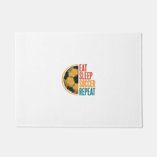 Eat Sleep Soccer Repeat Vintage Soccer Shirt Desig Doormat