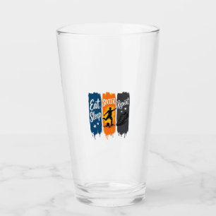 Eat Sleep Soccer Repeat Vintage Soccer Shirt Desig Glass