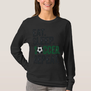Eat Sleep Soccer Repeat Vintage T-Shirt Design_1