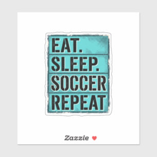 Eat Sleep Soccer Repeat Vintage Typography Shirt (