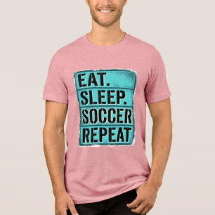Eat Sleep Soccer Repeat Vintage Typography Shirt (