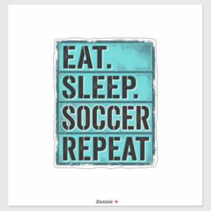 Eat Sleep Soccer Repeat Vintage Typography Shirt (