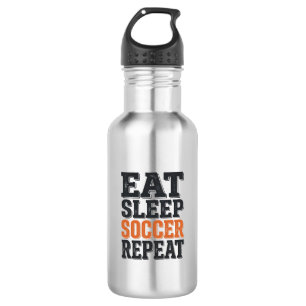 Eat Sleep Soccer Repeat Vintage Typography Shirt_1 532 Ml Water Bottle