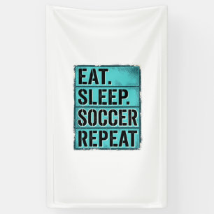 Eat Sleep Soccer Repeat Vintage Typography Shirt ( Banner