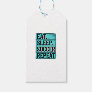 Eat Sleep Soccer Repeat Vintage Typography Shirt ( Gift Tags