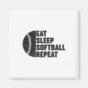 Eat Sleep Softll Repeat Teens Girls Boys Kids Men Magnet