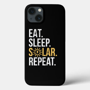 Eat Sleep Solar Repeat Power Renewable Energy  iPhone 13 Case