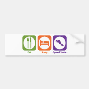 Eat Sleep Speed Skate Bumper Sticker