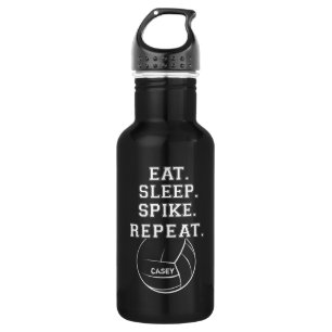 Eat Sleep Spike Repeat Volleyball Water Bottle