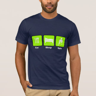 Eat, Sleep , Spin (Lime) T-Shirt
