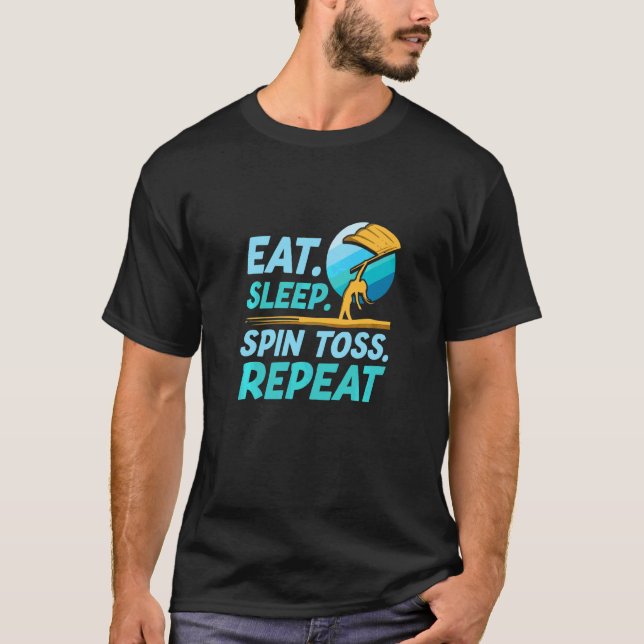 Eat Sleep Spin Toss Repeat  Colour Guard T-Shirt (Front)