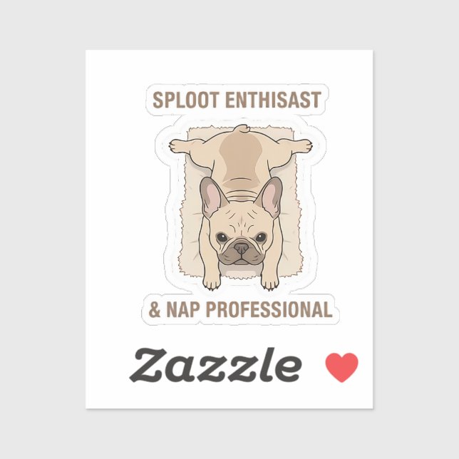 Eat Sleep Sploot Funny French Bulldog Design (Sheet)
