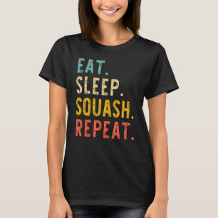 Eat Sleep Squash Repeat Player Retro Vintage T-Shirt