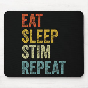 Eat Sleep Stim Repeat Funny Autism Awareness Kids Mouse Pad
