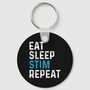 Eat Sleep Stim Repeat Stimming Autism Awareness Ki Key Ring