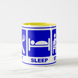 EAT SLEEP STUDY Two-Tone COFFEE MUG
