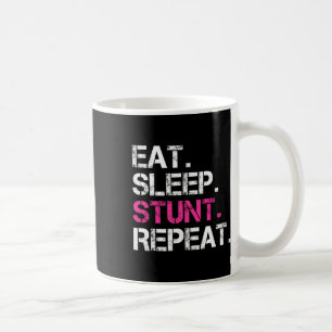 Eat Sleep Stunt Repeat Pink Cheerleader Girl Gift Coffee Mug