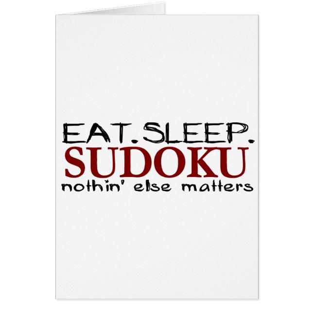 Eat Sleep Sudoku (Front)