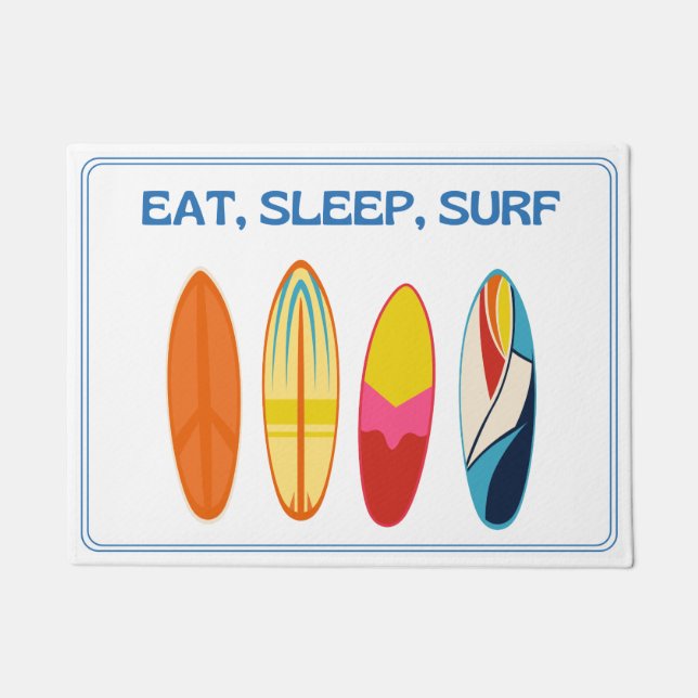 Eat, Sleep, Surf - Beach Life Doormat (Front)
