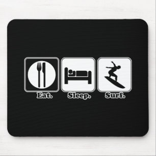 eat sleep surf mouse pad