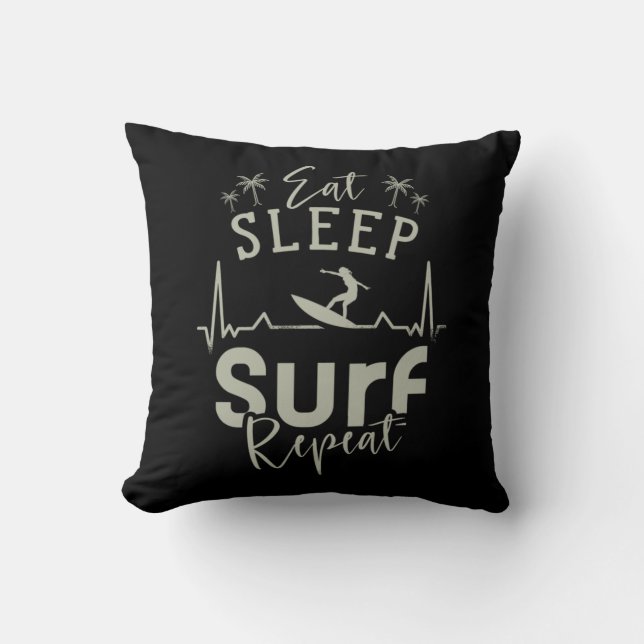 Eat Sleep Surf Repeat Cushion (Front)