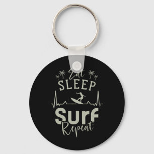 Eat Sleep Surf Repeat Key Ring