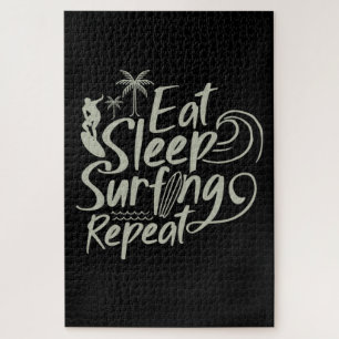 Eat Sleep Surfing Repeat Jigsaw Puzzle
