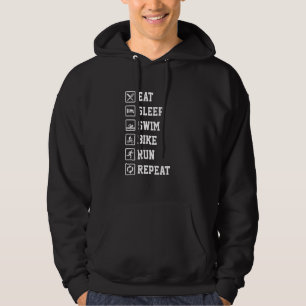 Eat Sleep Swim Bike Run Repeat Triathlon Triathlet Hoodie