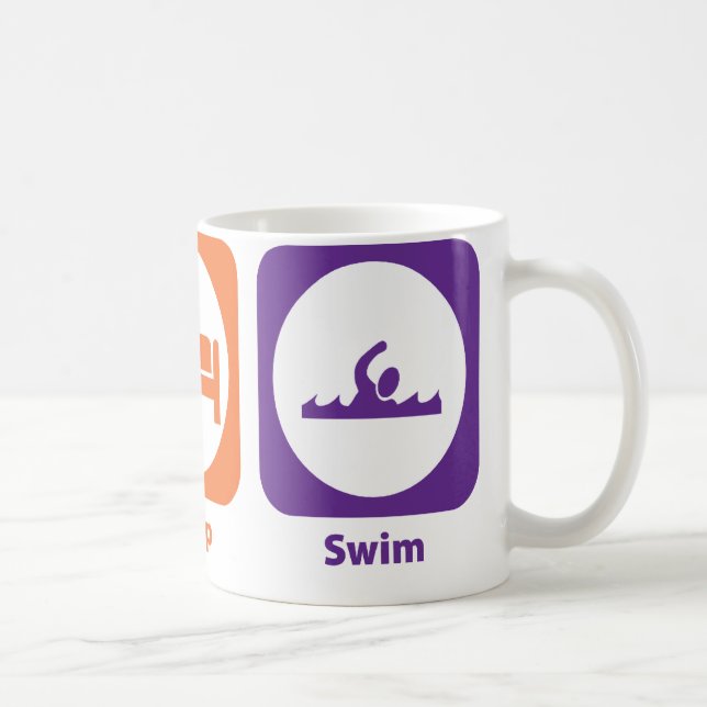Eat Sleep Swim Coffee Mug (Right)